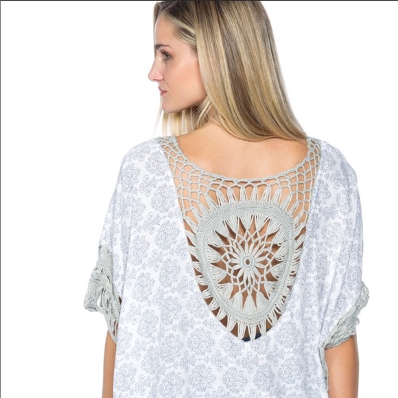 Crochet accents Boho Shawl - Picture 2 of 5